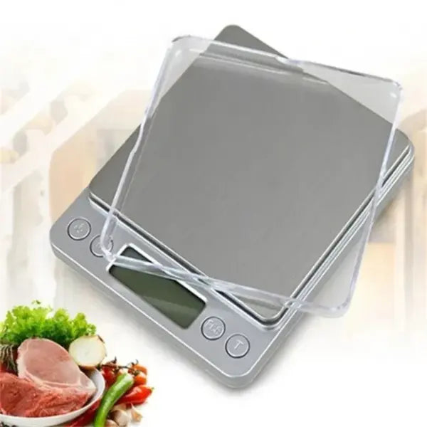 Digital Kitchen Scale Mini Pocket Stainless Steel Precision Jewelry Electronic Balance Weight Gold Gram 0.1/3000g Weigh