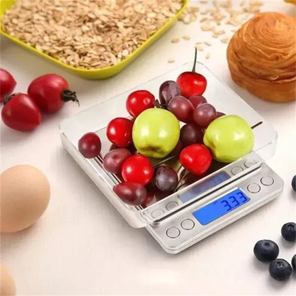 Digital Kitchen Scale Mini Pocket Stainless Steel Precision Jewelry Electronic Balance Weight Gold Gram 0.1/3000g Weigh