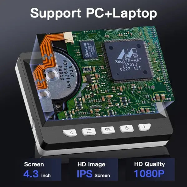 Digital microscope 4.3 Inch IPS Screen for PCB repair