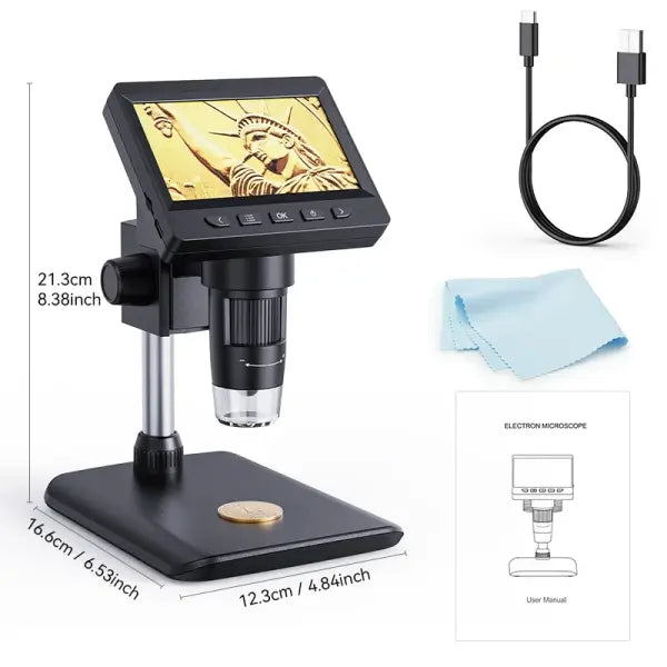 Digital microscope 4.3 Inch IPS Screen for PCB repair - Black / 1000X