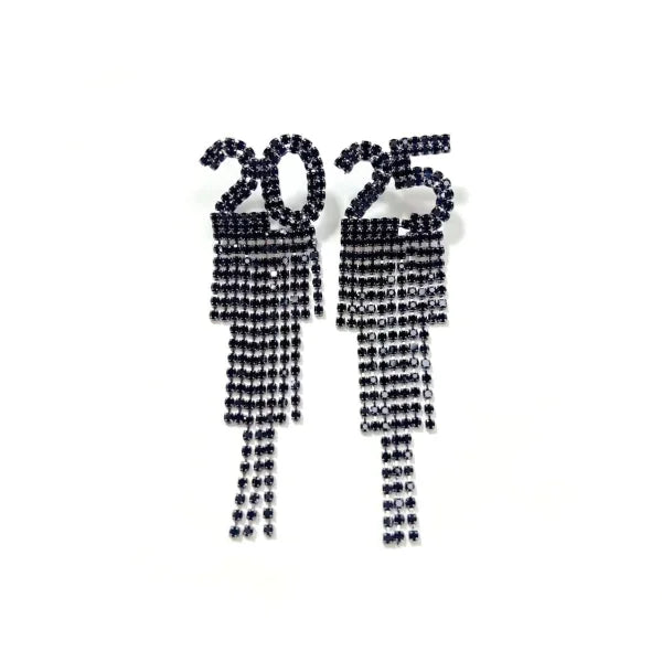 Digital Rhinestone Letter Earrings for Women’s Fashion Accessory 2025 - Himpall