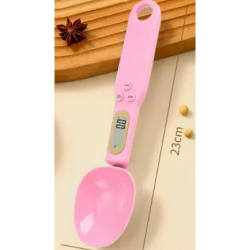Digital Spoon Scale Measuring Tool LCD Display – Precise Kitchen Baking - Pink - None