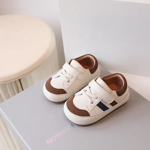 Soft Breathable Baby Toddler Sneakers – DIMI Microfiber Leather Infant Walker Shoes (0–3 Years) - brown / 22 (Insole