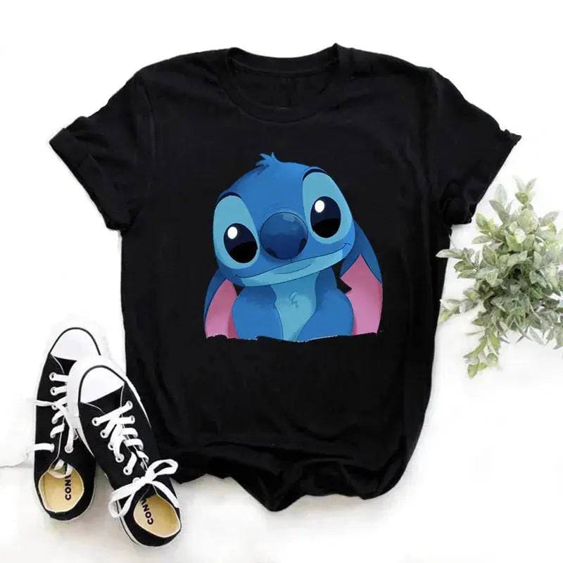 Disney Lilo & Stitch Women’s T-shirts: Ohana Stitch Summer Tops. - DS0126-B / S