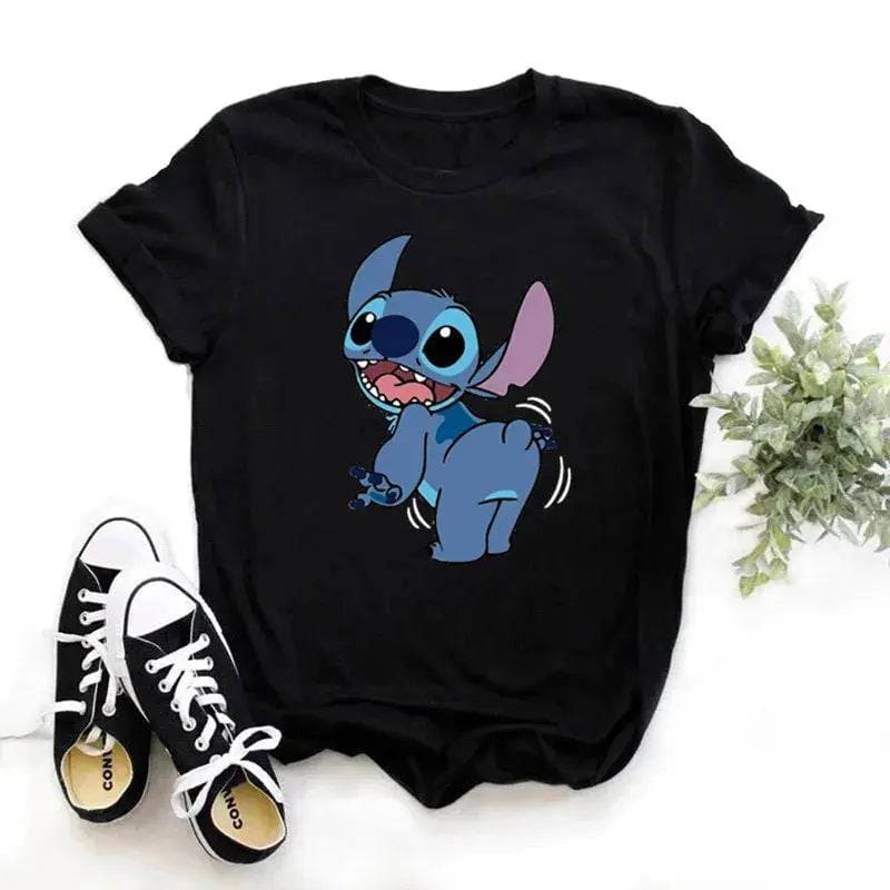 Disney Lilo & Stitch Women’s T-shirts: Ohana Stitch Summer Tops. - DS0127-B / S