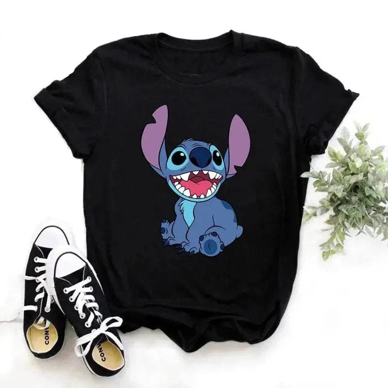 Disney Lilo & Stitch Women’s T-shirts: Ohana Stitch Summer Tops. - DS0128-B / S