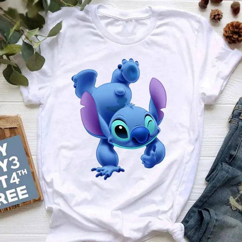 Disney Lilo & Stitch Women’s T-shirts: Ohana Stitch Summer Tops. - DS0146 / S