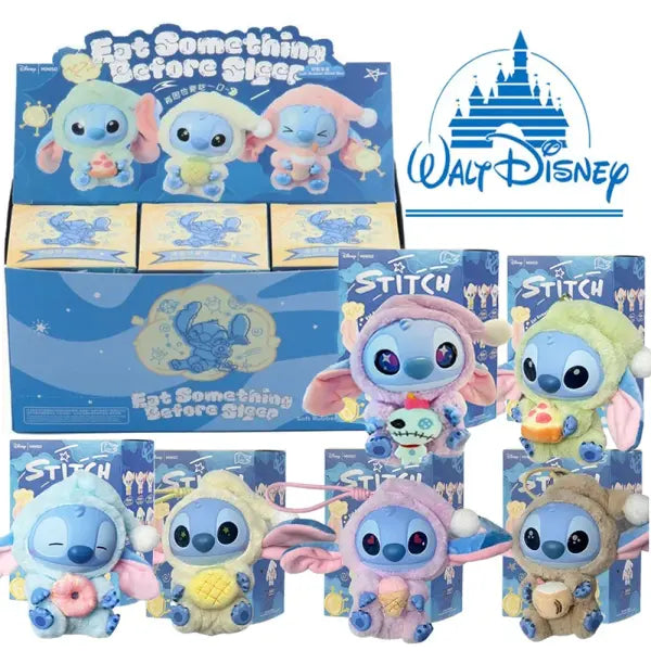 Disney nuevo Stitch Plush Doll Blind Box Eat Before Sleep Series Vinyl Hanging Bag Cute Mystery Toy