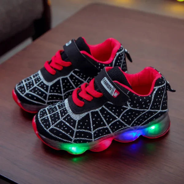 Disney Spiderman Kids Sneakers – Breathable Anti-Slip Casual Shoes for Boys - Black / 26 (Inner 16.3cm)