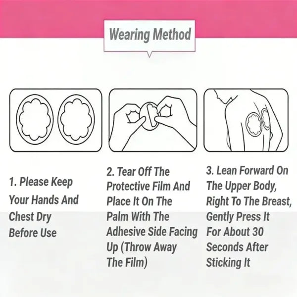Disposable Bag/Metal Box Chest Stickers Seamless Breathable Self-Adhesive Comfortable Invisible Coverage Nipple Cover