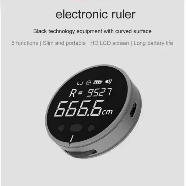 Distance Measuring Instrument Electronic Measuring Ruler Tape Measure High Definition Digital LCD High Precision
