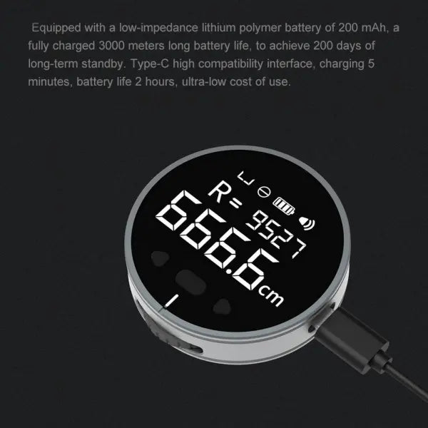 Distance Measuring Instrument Electronic Measuring Ruler Tape Measure High Definition Digital LCD High Precision