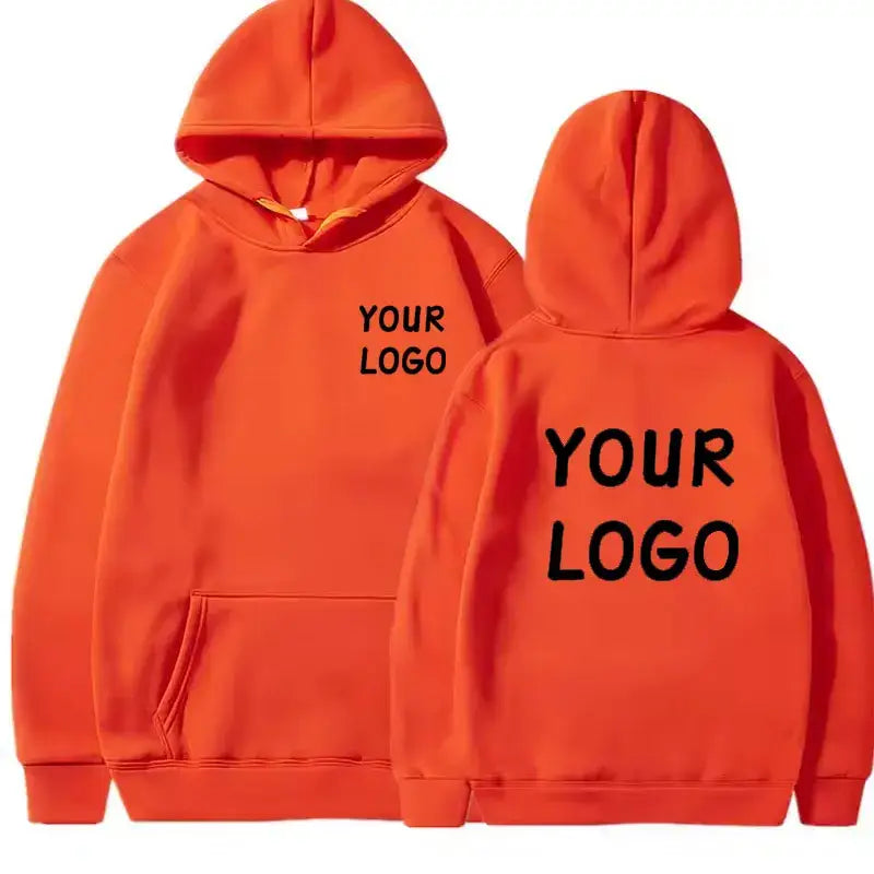 DIY Custom Your Brand LOGO Men Women Casual Hoodie Top Solid Color Pullover Street Personality Sweatshirt Custom Gifts