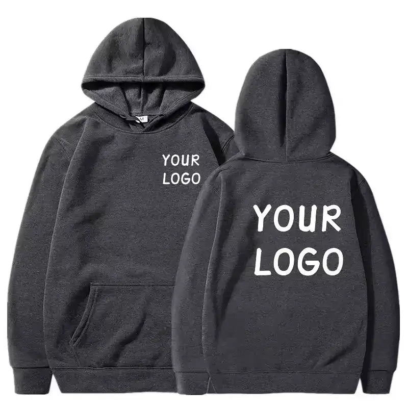 DIY Custom Your Brand LOGO Men Women Casual Hoodie Top Solid Color Pullover Street Personality Sweatshirt Custom Gifts