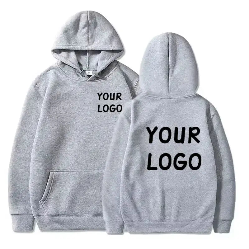DIY Custom Your Brand LOGO Men Women Casual Hoodie Top Solid Color Pullover Street Personality Sweatshirt Custom Gifts