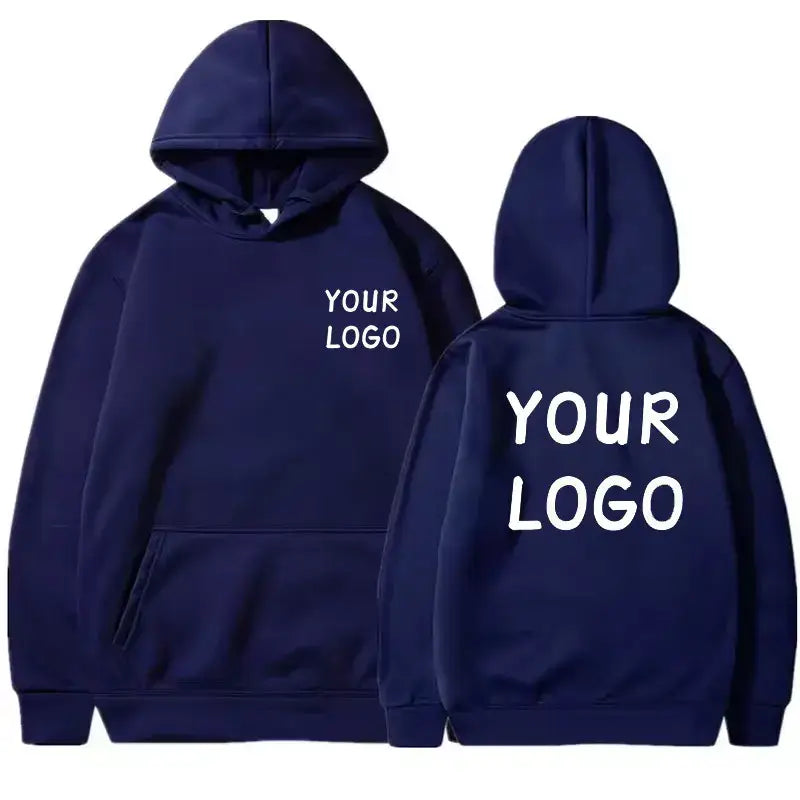 DIY Custom Your Brand LOGO Men Women Casual Hoodie Top Solid Color Pullover Street Personality Sweatshirt Custom Gifts
