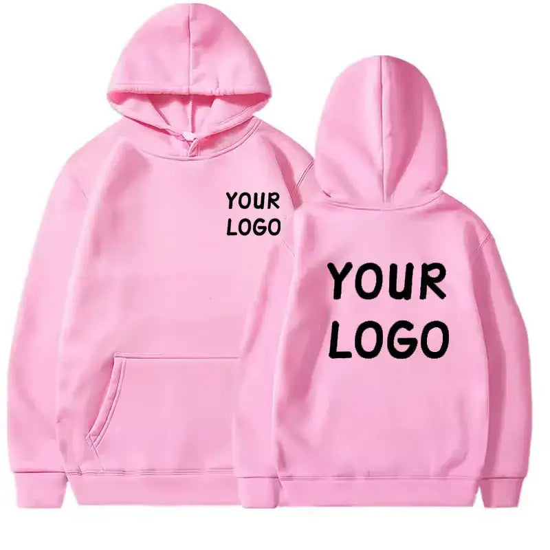 DIY Custom Your Brand LOGO Men Women Casual Hoodie Top Solid Color Pullover Street Personality Sweatshirt Custom Gifts