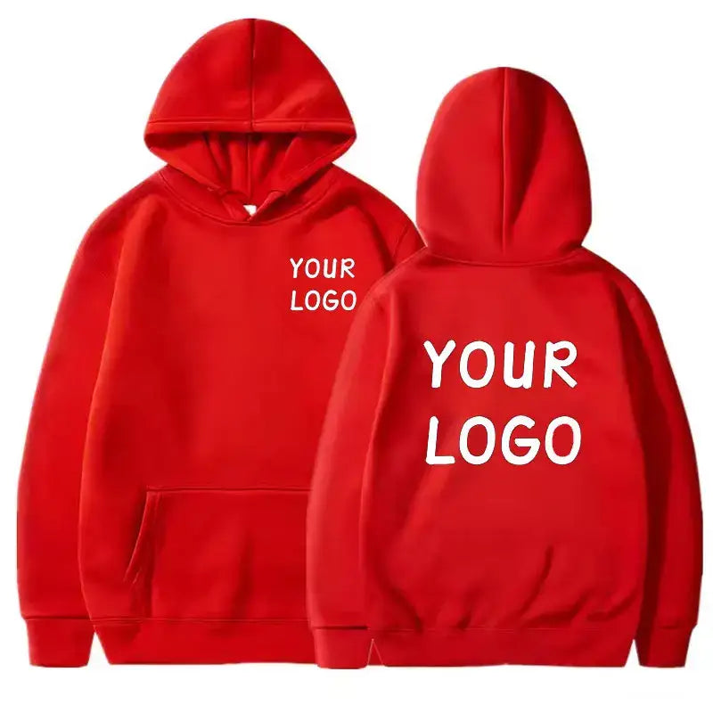 DIY Custom Your Brand LOGO Men Women Casual Hoodie Top Solid Color Pullover Street Personality Sweatshirt Custom Gifts