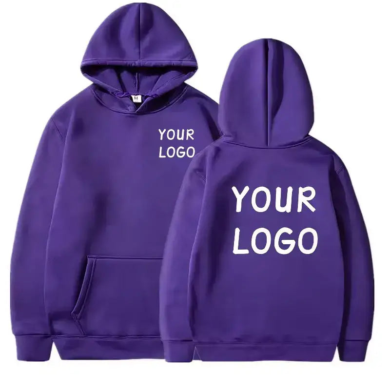 DIY Custom Your Brand LOGO Men Women Casual Hoodie Top Solid Color Pullover Street Personality Sweatshirt Custom Gifts