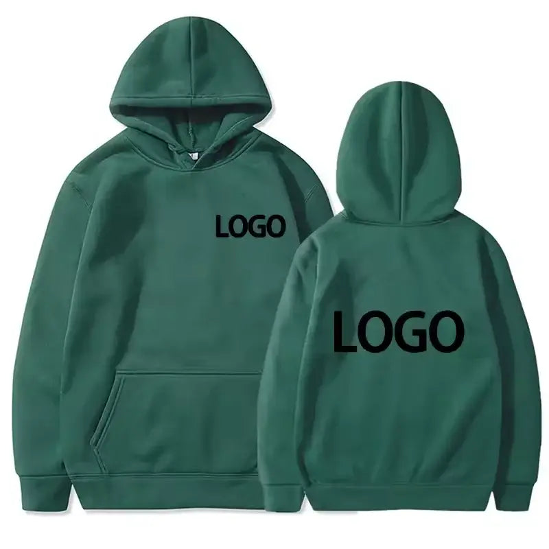 DIY Custom Your Brand LOGO Men Women Casual Hoodie Top Solid Color Pullover Street Personality Sweatshirt Custom Gifts