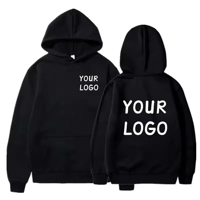 DIY Custom Your Brand LOGO Men Women Casual Hoodie Top Solid Color Pullover Street Personality Sweatshirt Custom Gifts