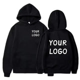 DIY Custom Your Brand LOGO Men Women Casual Hoodie Top Solid Color Pullover Street Personality Sweatshirt Custom Gifts