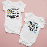 Will You Be My Godmother/Godfather?” Baby Romper – Newborn Short Sleeve Bodysuit Outfit