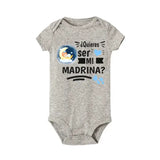 Will You Be My Godmother/Godfather?” Baby Romper – Newborn Short Sleeve Bodysuit Outfit - TR798366-SRPGY / 12 MONTH