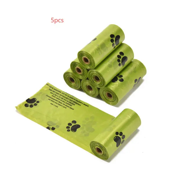 Dog Poop Scooper Eight-Claw Shovel Built-in Poop Bag Hair Remover - 5pcs Pickup Bags