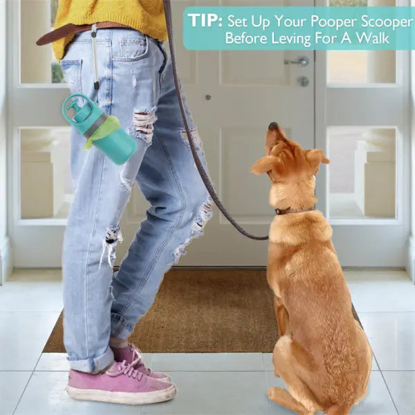 Dog Poop Scooper Eight-Claw Shovel Built-in Poop Bag Hair Remover