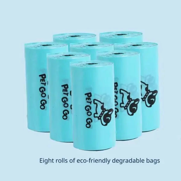 Dog Poop Scooper Eight-Claw Shovel Built-in Poop Bag Hair Remover - Garbage Bag 8pcs