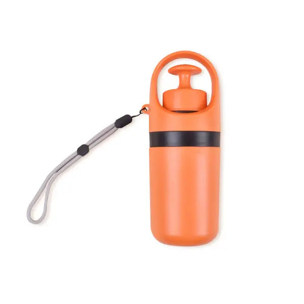 Dog Poop Scooper Eight-Claw Shovel Built-in Poop Bag Hair Remover - Orange