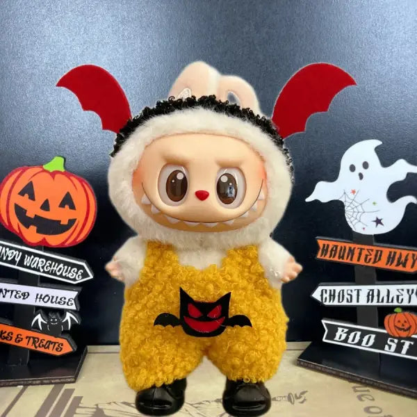 Doll Clothes For 15-17CM Labubu Clothing Merry Christmas Hat Scarf Elk Snowman Set Mini Plush Doll Accessory New Year