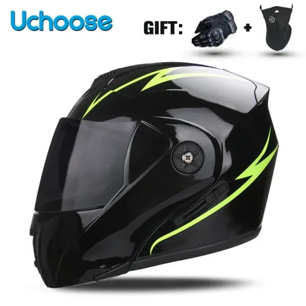 DOT Certified Unisex Helmet ABS Double Lens Maximum Safety - 18 / XL