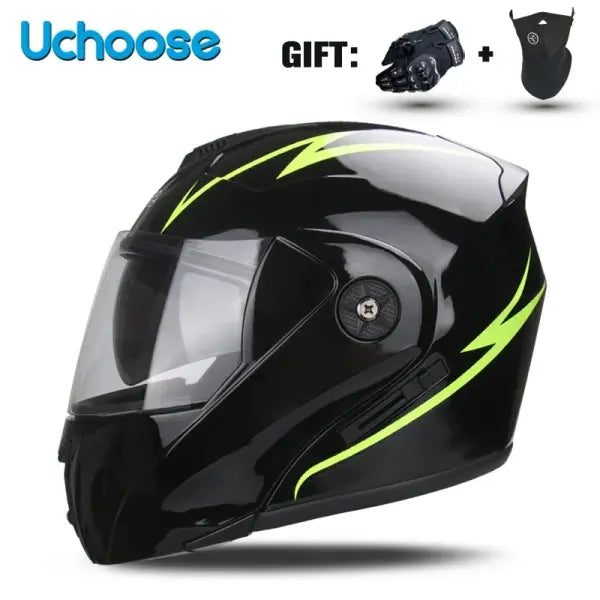 DOT Certified Unisex Helmet ABS Double Lens Maximum Safety - 17 / L