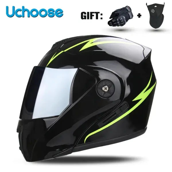 DOT Certified Unisex Helmet ABS Double Lens Maximum Safety - 19 / L