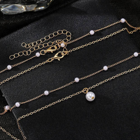 Double-Layer Pearl Tassel Necklace: Fashion Jewelry for Women