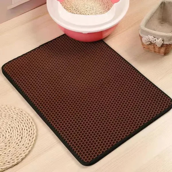 Double Layer Waterproof Cat Litter Mat – Non-Slip, Washable Pad Gift - Himpall