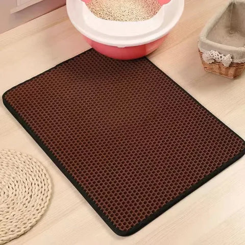 Double Layer Waterproof Cat Litter Mat – Non-Slip, Washable Pad Gift - Himpall