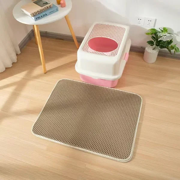 Double Layer Waterproof Cat Litter Mat – Non-Slip, Washable Pad Gift - Himpall