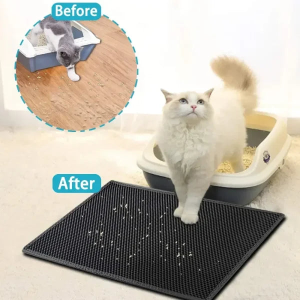 Double Layer Waterproof Cat Litter Mat – Non-Slip, Washable Pad Gift - Himpall