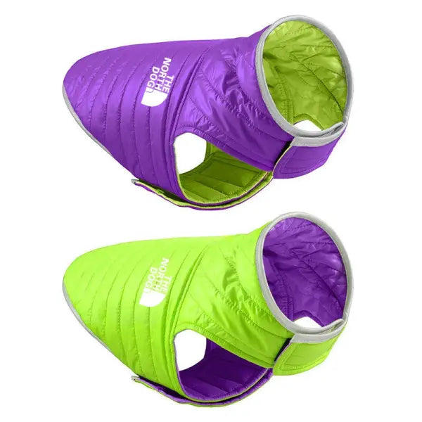 Double-Sided Winter Dog Coat – Warm Soft Vest for Small & Medium Dogs Chihuahua Puppy Clothes - PURPLE / XXL / CHINA