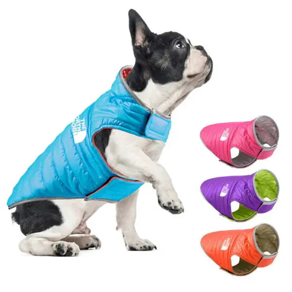 Double-Sided Winter Dog Coat – Warm Soft Vest for Small & Medium Dogs Chihuahua Puppy Clothes