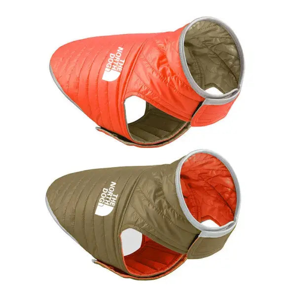 Double-Sided Winter Dog Coat – Warm Soft Vest for Small & Medium Dogs Chihuahua Puppy Clothes - Orange / XL / CHINA