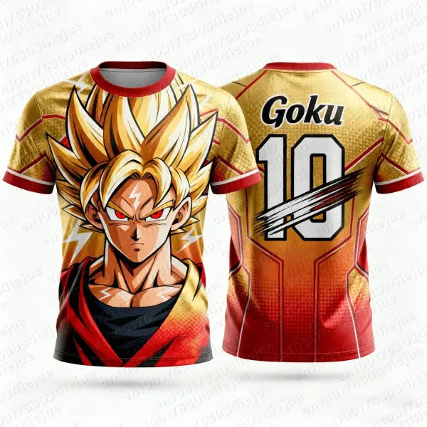 Dragon Ball Football Jersey 3D Printed Polyester – Hip Hop Anime Style - TO4773Y / 100