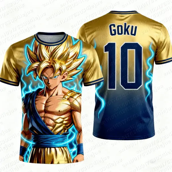 Dragon Ball Football Jersey 3D Printed Polyester – Hip Hop Anime Style - TO4774Y / 2XL