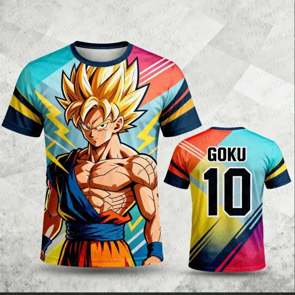 Dragon Ball Football Jersey 3D Printed Polyester – Hip Hop Anime Style - TO4772Y / 4XL