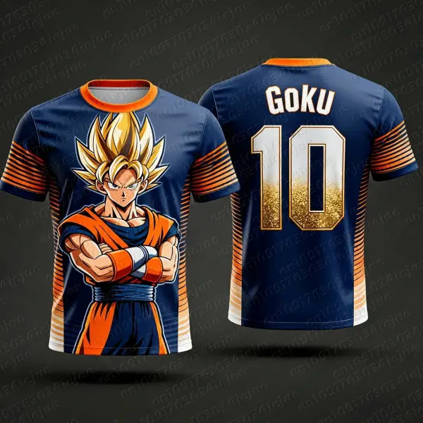 Dragon Ball Football Jersey 3D Printed Polyester – Hip Hop Anime Style - TO4771Y / 100