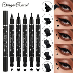 Dragon Ranee Double-Head Star Seal Eyeliner – Waterproof, Non-Smudging, Heart Plum Embellished Eye Tail Eyeliner for Novices - Himpall