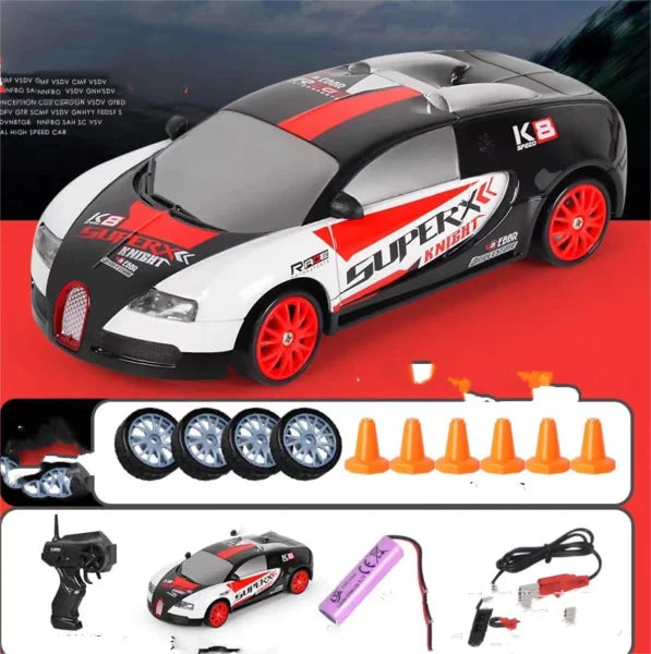 Drift RC Car – High-Speed Remote Control Car with Racing Tires - 124 Track Gadi / Standard